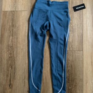 Peloton Leggings in Deep Blue with White Accents NWT